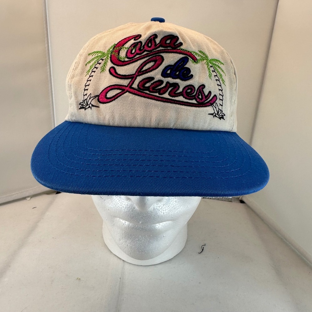 Diet Starts Monday Hat Casa de Lunes Cap Beige Blue Snap Back‎ Palm Trees